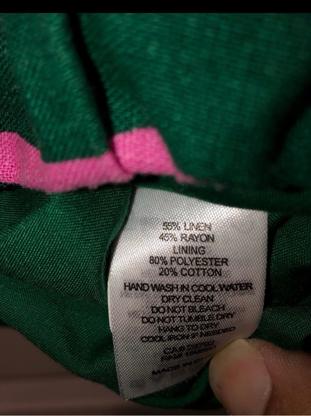 NEW! Maison d’ Amelie Green & Pink linen midi Skirt Set S Small NWT! - Picture 4 of 11